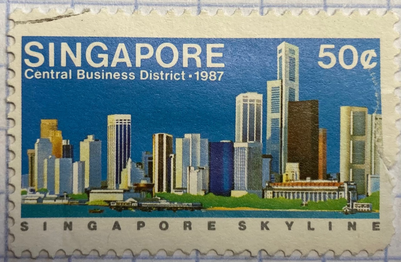 Singapore Stamp of City Skyline