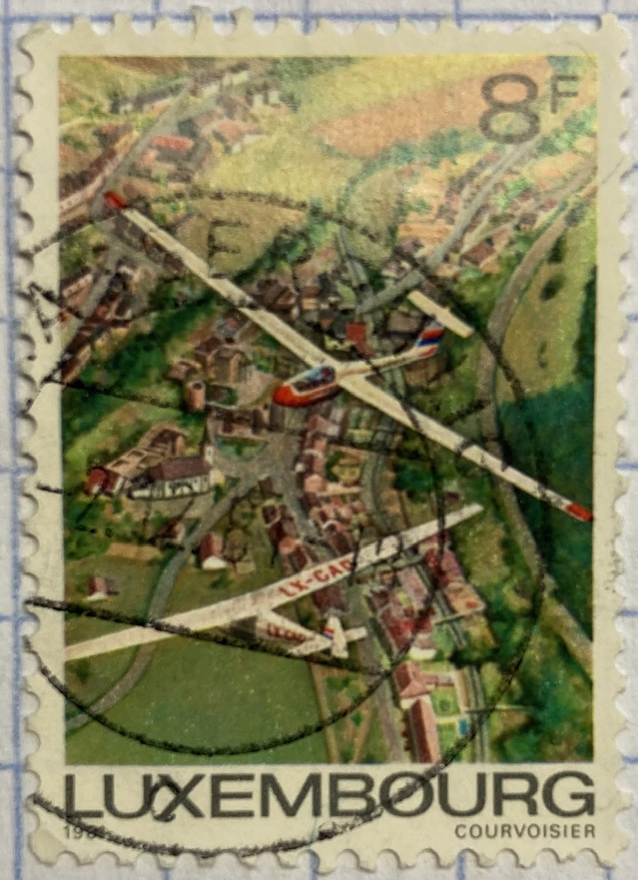 Luxembourg Stamof Gliders and Countryside