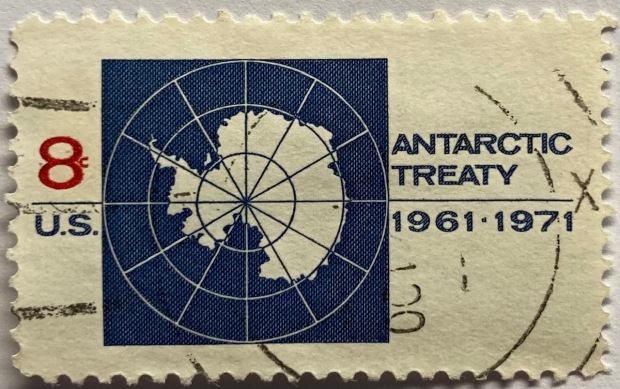 US Stamp of Antarctic Treaty Map